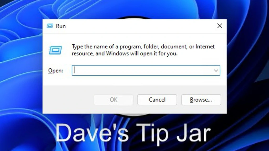 Run Dialog Box