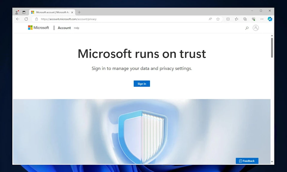 Delete Microsoft account data