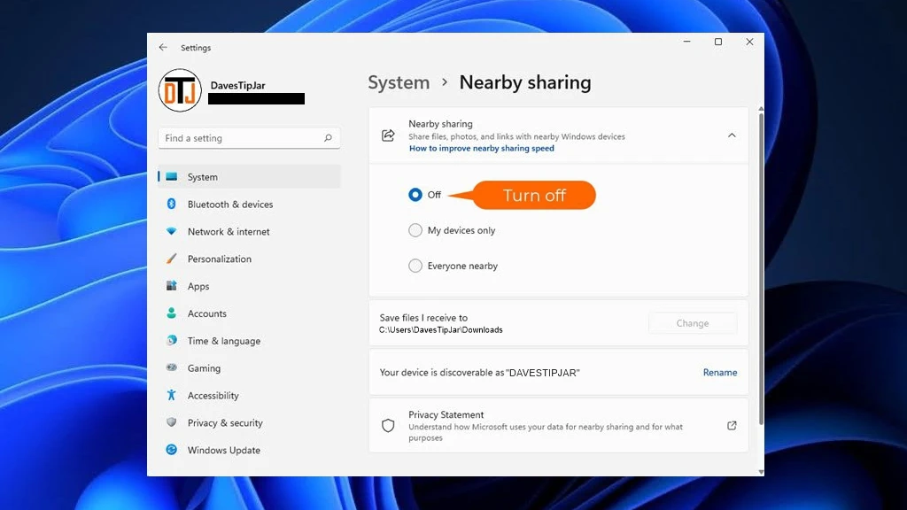 Disable shared experiences