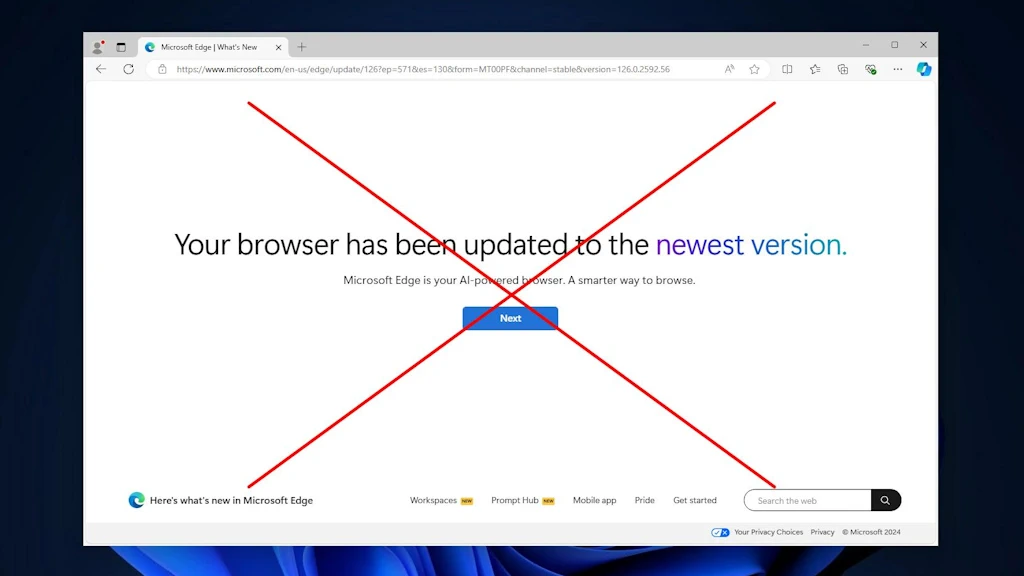 Stop using microsoft edge