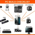 Diagram of all the parts needed to build a computer