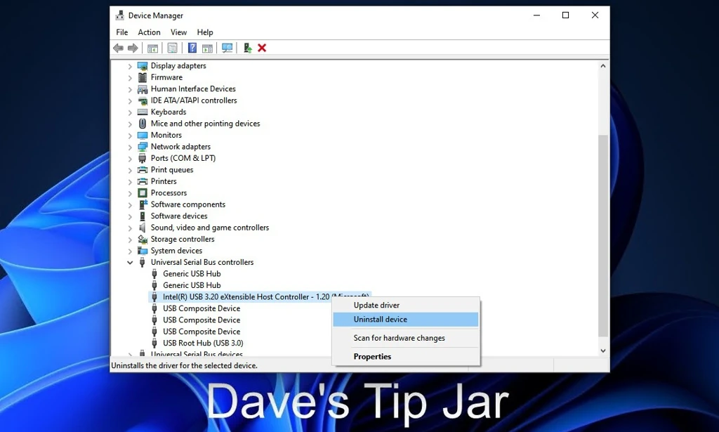 Re-install USB Drivers