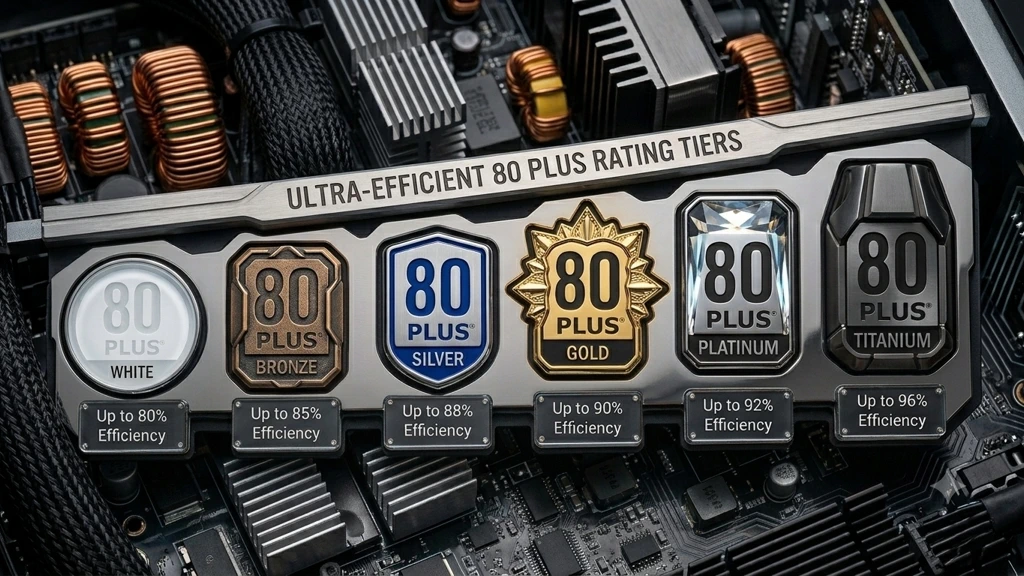 Six different tiers for PC power supplies.